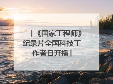 《国家工程师》纪录片全国科技工作者日开播