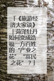 《旅游经济大家谈》｜菏泽牡丹如何变成造福一方百姓的“产业之花”“富民之花”？