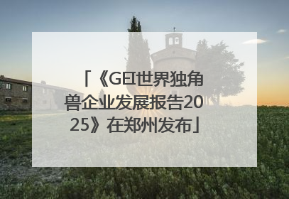 《GEI世界独角兽企业发展报告2025》在郑州发布