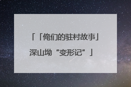 「俺们的驻村故事」深山坳“变形记”