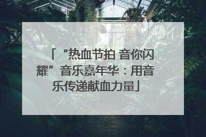 “热血节拍 音你闪耀”音乐嘉年华：用音乐传递献血力量