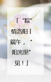 “粽”情洛阳丨端午，“阳光里”见！
