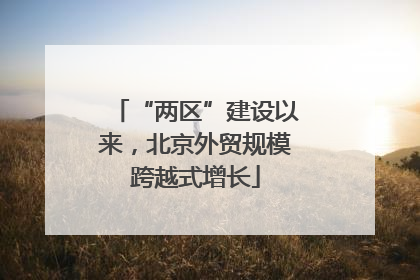 “两区”建设以来，北京外贸规模跨越式增长