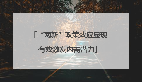 “两新”政策效应显现 有效激发内需潜力