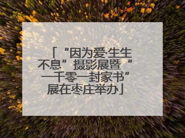 “因为爱·生生不息”摄影展暨“一千零一封家书”展在枣庄举办