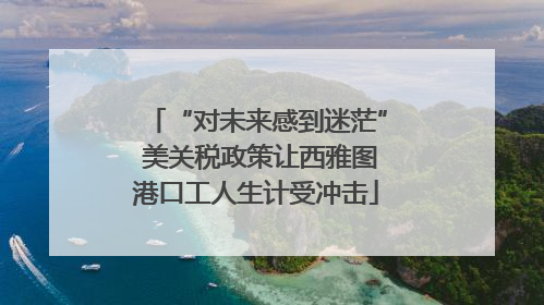 “对未来感到迷茫” 美关税政策让西雅图港口工人生计受冲击