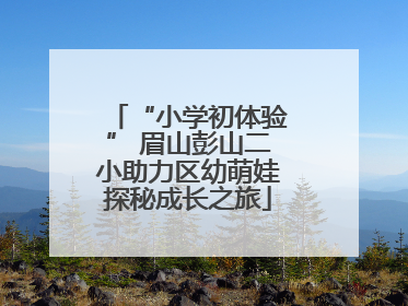 “小学初体验” 眉山彭山二小助力区幼萌娃探秘成长之旅