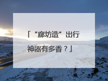 “廊坊造”出行神器有多香？