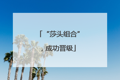 “莎头组合”，成功晋级