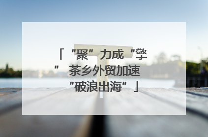 “聚”力成“擎” 茶乡外贸加速“破浪出海”