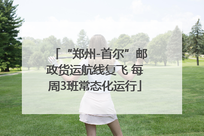 “郑州-首尔”邮政货运航线复飞 每周3班常态化运行