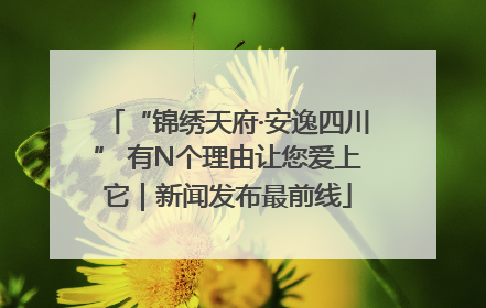 “锦绣天府·安逸四川” 有N个理由让您爱上它｜新闻发布最前线