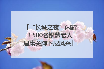 “长城之夜”闪耀！500名银龄老人居庸关脚下展风采