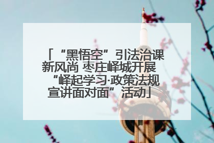 “黑悟空”引法治课新风尚 枣庄峄城开展“峄起学习·政策法规宣讲面对面”活动