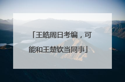 王皓周日考编，可能和王楚钦当同事