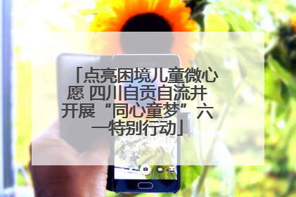 点亮困境儿童微心愿 四川自贡自流井开展“同心童梦”六一特别行动