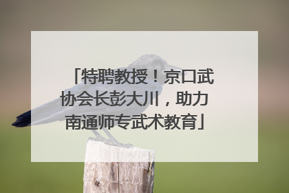 特聘教授！京口武协会长彭大川，助力南通师专武术教育