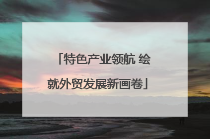 特色产业领航 绘就外贸发展新画卷