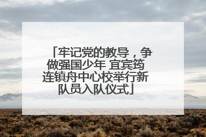 牢记党的教导，争做强国少年 宜宾筠连镇舟中心校举行新队员入队仪式