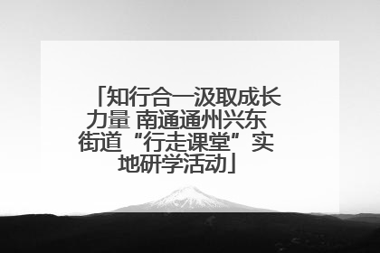 知行合一汲取成长力量 南通通州兴东街道“行走课堂”实地研学活动