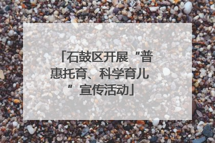 石鼓区开展“普惠托育、科学育儿”宣传活动