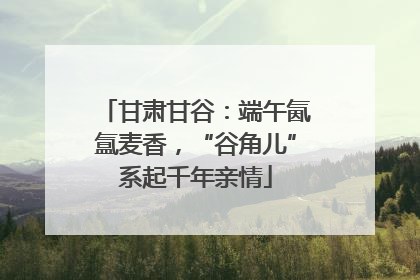 甘肃甘谷：端午氤氲麦香，“谷角儿”系起千年亲情