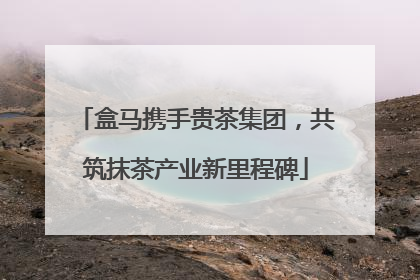 盒马携手贵茶集团，共筑抹茶产业新里程碑