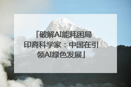 破解AI能耗困局 印裔科学家：中国在引领AI绿色发展