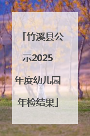 竹溪县公示2025年度幼儿园年检结果