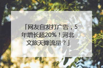 网友自发打广告，5年增长超20%！河北文旅天降流量？