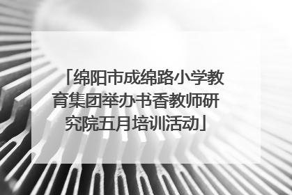 绵阳市成绵路小学教育集团举办书香教师研究院五月培训活动