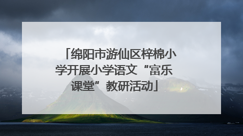 绵阳市游仙区梓棉小学开展小学语文“富乐课堂”教研活动