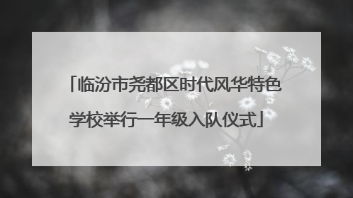 临汾市尧都区时代风华特色学校举行一年级入队仪式