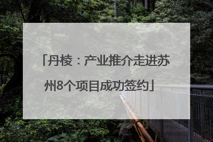 丹棱：产业推介走进苏州8个项目成功签约