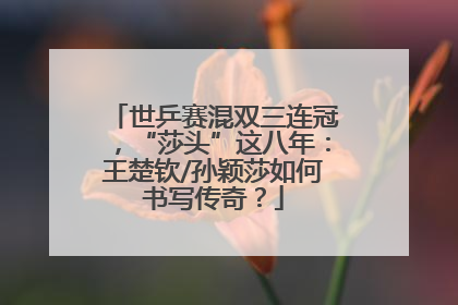 世乒赛混双三连冠，“莎头”这八年：王楚钦/孙颖莎如何书写传奇？