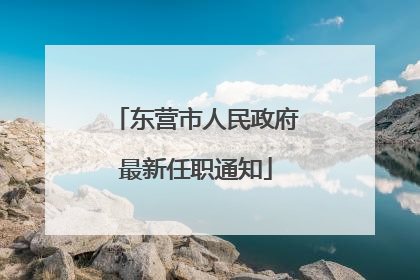 东营市人民政府最新任职通知