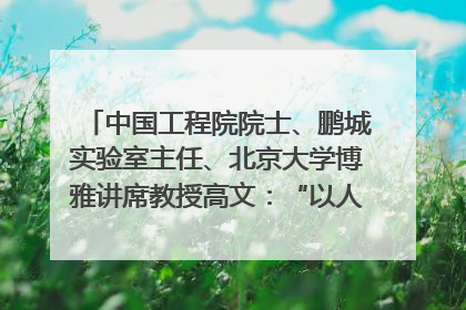 中国工程院院士、鹏城实验室主任、北京大学博雅讲席教授高文：“以人为本 智能向善” 推动文化与科技相生相促｜聚焦2025文化强国建设高峰论坛