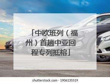 中欧班列（福州）首趟中亚回程专列抵榕