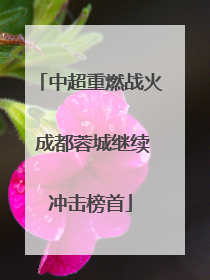 中超重燃战火 成都蓉城继续冲击榜首