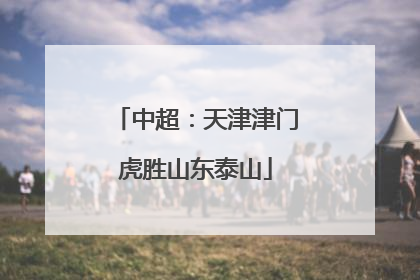 中超：天津津门虎胜山东泰山