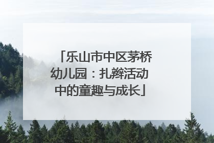 乐山市中区茅桥幼儿园：扎辫活动中的童趣与成长