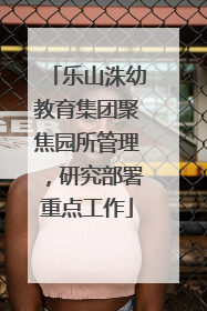 乐山洙幼教育集团聚焦园所管理，研究部署重点工作