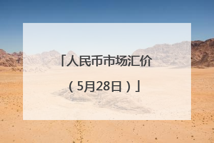 人民币市场汇价（5月28日）