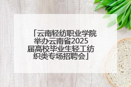 云南轻纺职业学院举办云南省2025届高校毕业生轻工纺织类专场招聘会