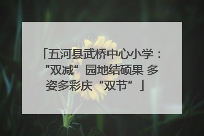 五河县武桥中心小学：“双减”园地结硕果 多姿多彩庆“双节”