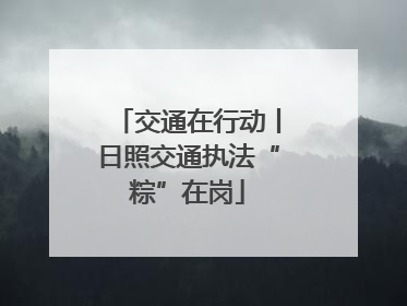 交通在行动丨日照交通执法“粽”在岗