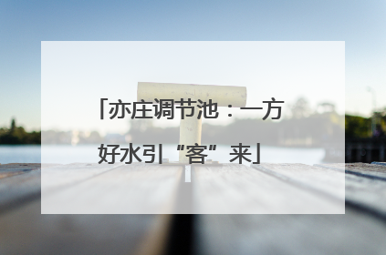 亦庄调节池：一方好水引“客”来