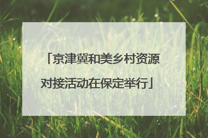 京津冀和美乡村资源对接活动在保定举行