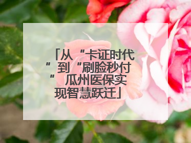 从“卡证时代”到“刷脸秒付” 瓜州医保实现智慧跃迁