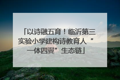 以诗融五育！临沂第三实验小学建构诗教育人“一体四翼”生态链